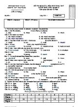 Đề thi học kỳ II môn Tiếng Anh Lớp 10 - Mã đề 002 - Năm học 2016-2017 - Trường THPT Thạnh Lộc